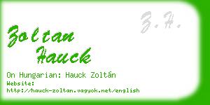 zoltan hauck business card